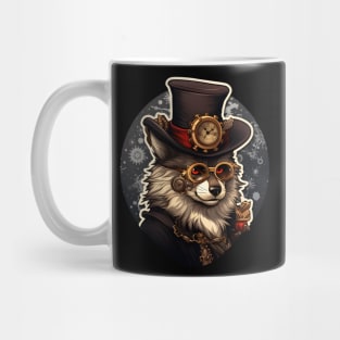 Winter wolf steampunk Mug